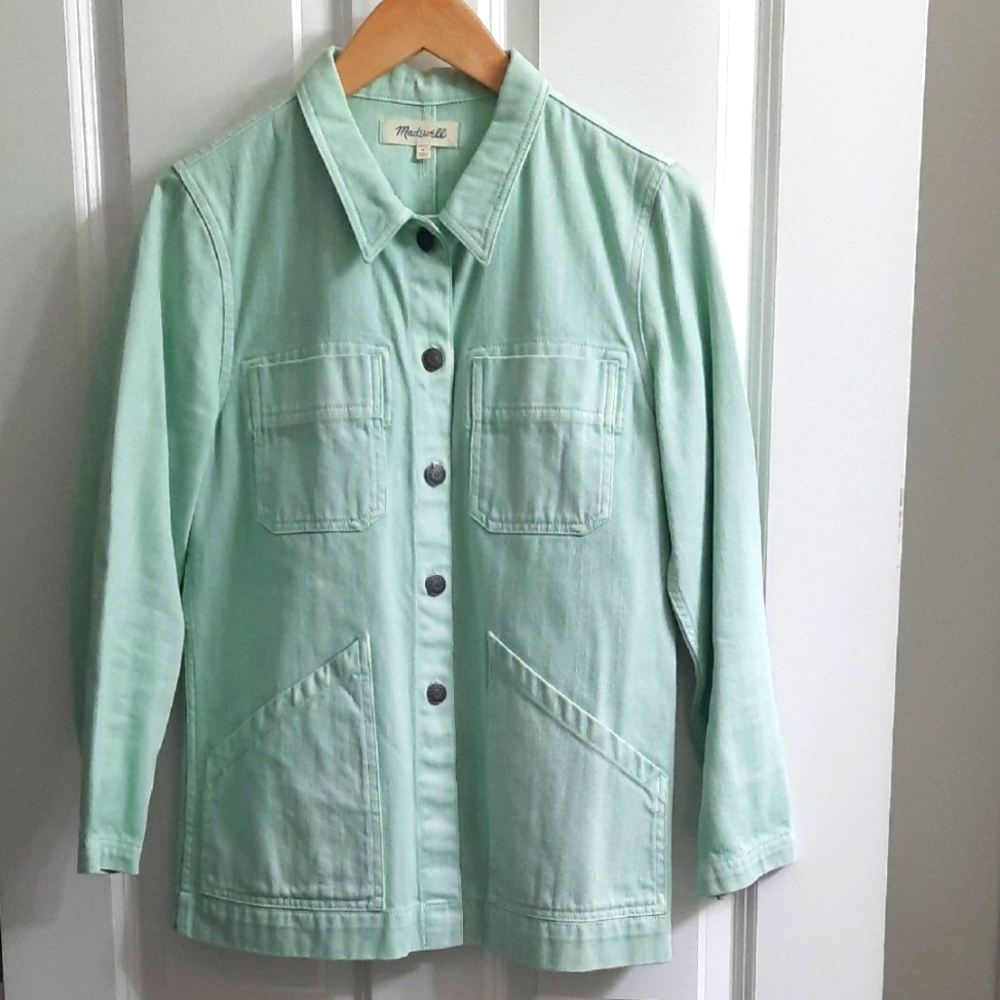 Madewell Mint Green Utility Chore Jacket